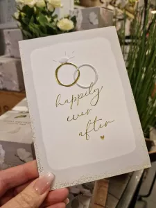 Happily ever after, Kort med 2 vigselringar - Pictura