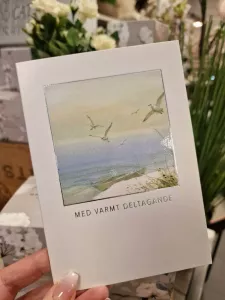 Med varmt deltagande, Kort med måsar och en eka - Pictura