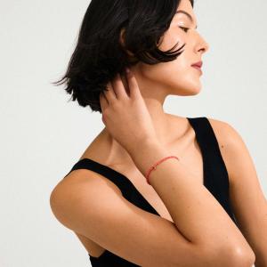 Armband Indie, Små pärlor, Persika - Pilgrim