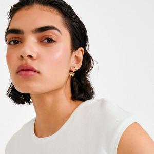 Örhängen Ajani, Guldpläterad Blomma, 2-i-1-set - Pilgrim