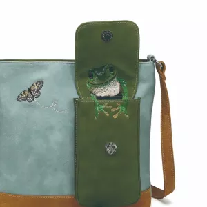 Quack Cross-Body Väska blå-beige-grön - HI-DI-HI