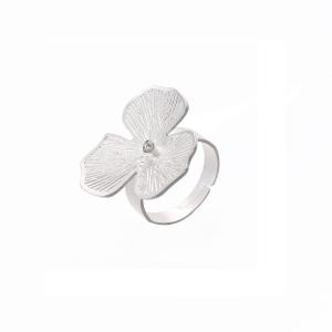 Ring Blomma, Silverfärgad (Justerbar) - Gemini