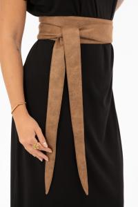 Midjebälte, Brun Fuskmocka - Capri Collection