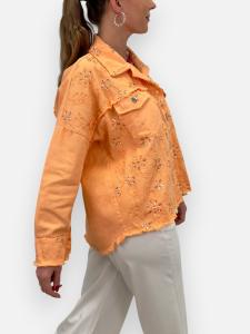 Jeansjacka med paljetter, Orange Ragna - Gemini