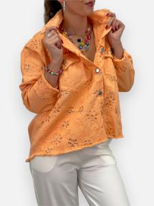 Jeansjacka med paljetter, Orange Ragna - Gemini