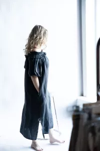 Linneklänning Singoalla, Mörkgrå Milli - Reunion Home