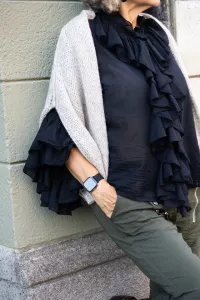 Volangblus, Svart, Beatrice - Reunion