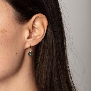 Örhänge Goldie Guldpläterat Grön – Pilgrim