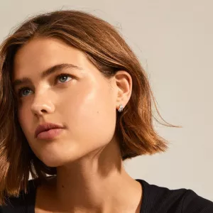 Jonna - Örhängen Återvunna Silverpläterade Tvinnade Huggiehoops - Pilgrim