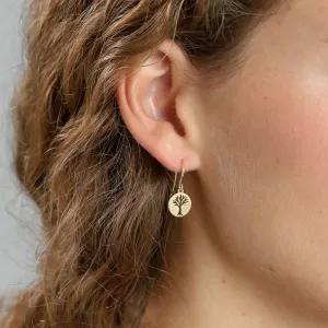 Örhängen Med Mynthänge Elin återvunnet, guldpläterat - Pilgrim