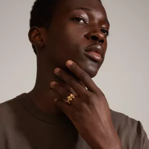 Ring Guldpläterad ECHO - Pilgrim