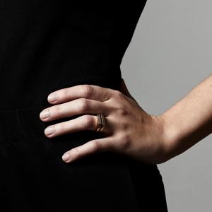 Ring, Radiance, Guldpläterad, Kristall - Pilgrim