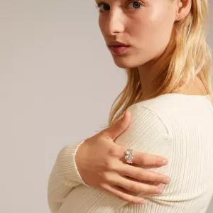 Ring Silverpläterad ECHO - Pilgrim