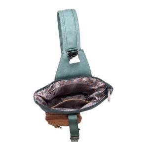 Ryggsäck / Slingbag Hackspett, Aqua / Brun - HI-DI-HI