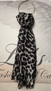 Sjal Leo, Grå / Svart Sam - Soulful Fashion