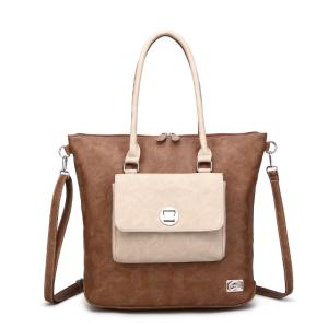 Sarah-Jean Hand - Axelremsväska / Shopping brun/beige - HI-DI-HI     LEV MARS