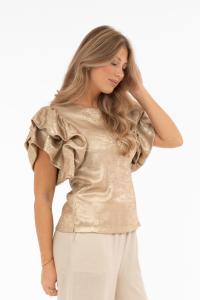 Topp med volangärm, Champagne Gold Sephyra - Capri Collection