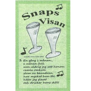 Servetter - Snapsvisor Grön (Buffé-format)