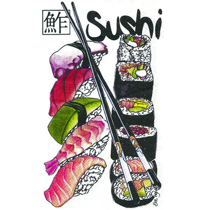 Servetter - Sushi (Buffé-format)