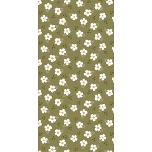 Servetter, Gröna med vita blommor (10x20 cm) - Ib Laursen