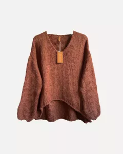 Stickad tröja, Brun Fanny - Reunion