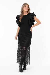 Kjol i spets, Svart (Shirley) - Capri Collection