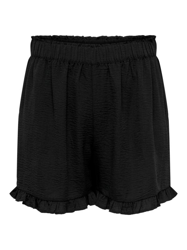 Svarta shorts med volang (Paello) - ONLY Carmakoma