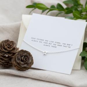 Silverarmband, Stjärna (Good friends...) - by faith
