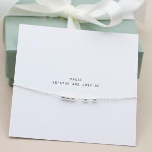 Silverarmband, Rörliga kulor - by faith