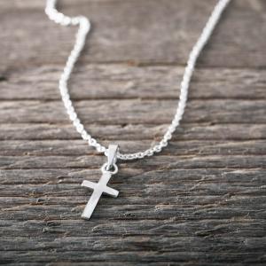 Silverhalsband, Kors - by faith