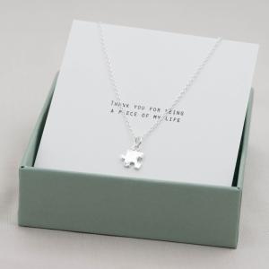Halsband silver, Pusselbit - by faith