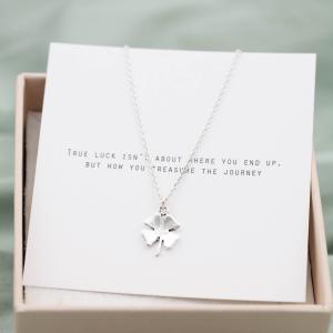 Silverhalsband, Lyckoklöver - by faith