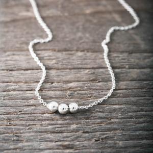 Halsband silver, Tre Kulor - by faith