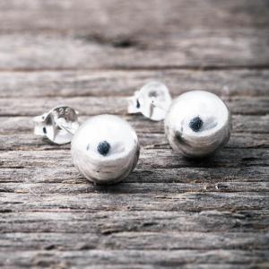 Silverörhängen, Kula 10 mm - by faith