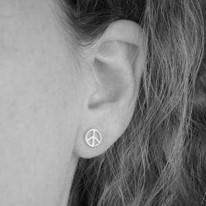 Silverörhängen Peace - by faith