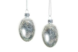 Glasägg i silver-mix till påskriset, 8-pack - A lot