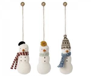 Snowman Ornament i textil, Maileg