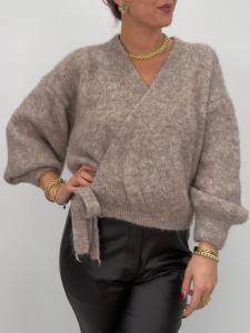 Stickad Omlottkofta, Taupe Sol - Gemini     BERÄKNAD LEV: JAN/FEB