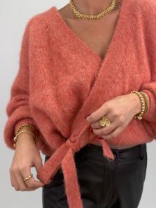 Stickad Omlottkofta, Korall Sol - Gemini    BERÄKNAD LEV: JAN/FEB