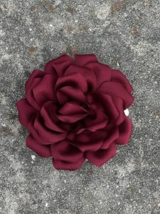 Klämma / Brosch, Vinröd Blomma - Mix by Heart