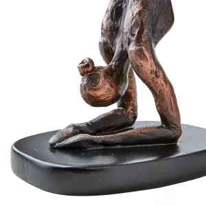 Staty POSE Svart & Bronsfinish - Kvinna På Armbågarna - Affari