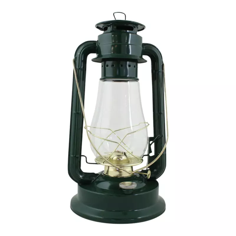 Stormlykta Oljelampa Grönt & Mässing Stor, Storm - Strömshaga
