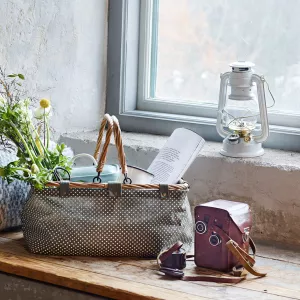 Stormlykta Oljelampa Vit & Mässing Liten, Storm - Strömshaga