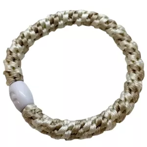 Supersnodden, Beige / Ivory - Hårsnodd / Armband