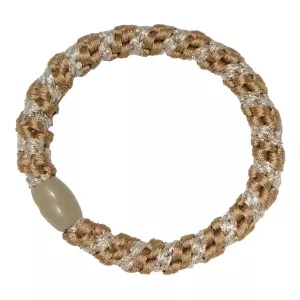 Supersnodden, Sand / Gold - Hårsnodd / Armband