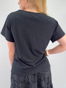 Topp med drapering fram, Svart Anea - Gemini