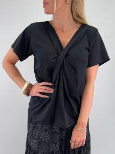 Topp med drapering fram, Svart Anea - Gemini