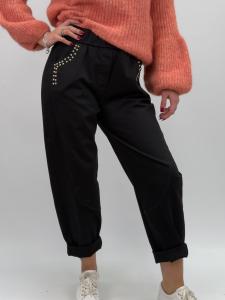 Bomullsbyxa med nitar, Svart Zelia - Gemini     BERÄKNAD LEV: JAN/FEB