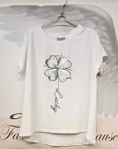 T-shirt Inze, Fyrklöver Silver - Soulful Fashion     2:A SORT.
