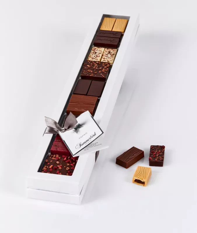 Tapas, Gåvoask med 18 chokladbitar - Summerbird